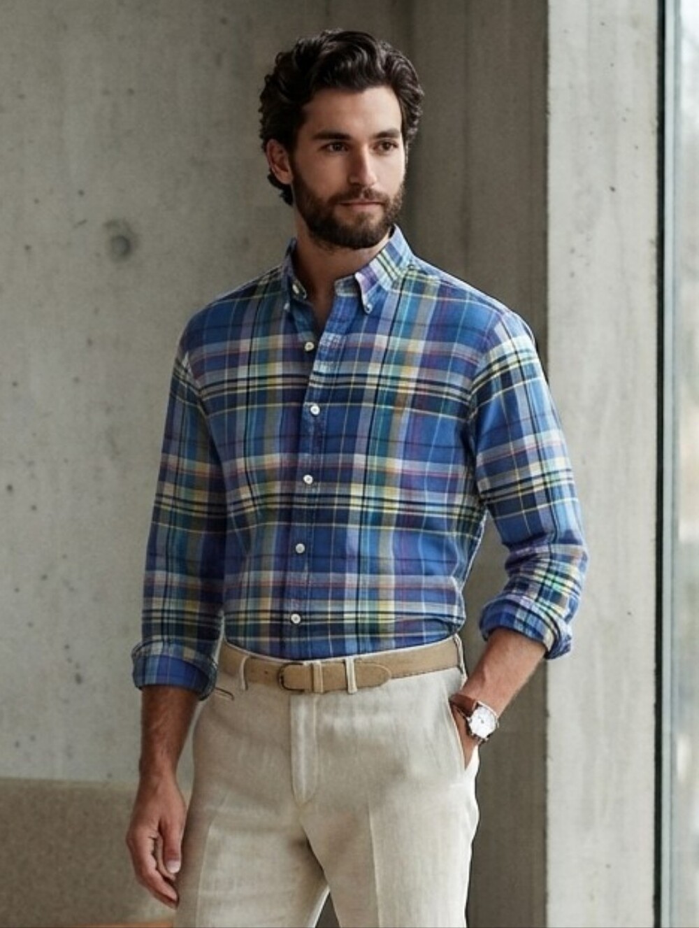NWOT Ralph Lauren Madras Plaid Longsleeves Button Shirt Size L Old Money Preppy